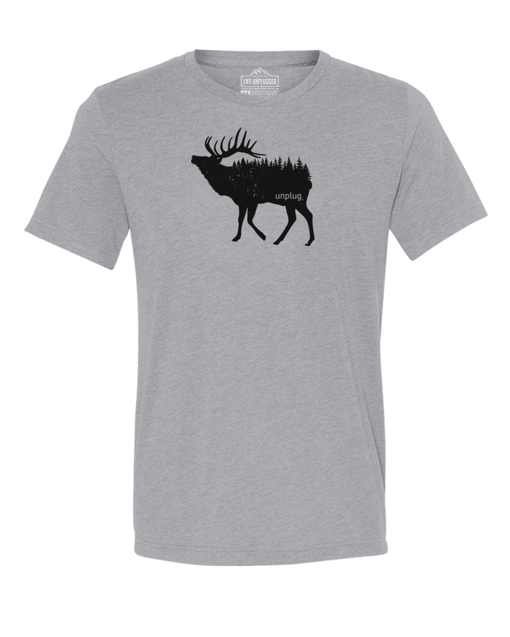 ELK IN THE TREES Triblend T-Shirt XL - ATHLETIC GREY BLOWOUT