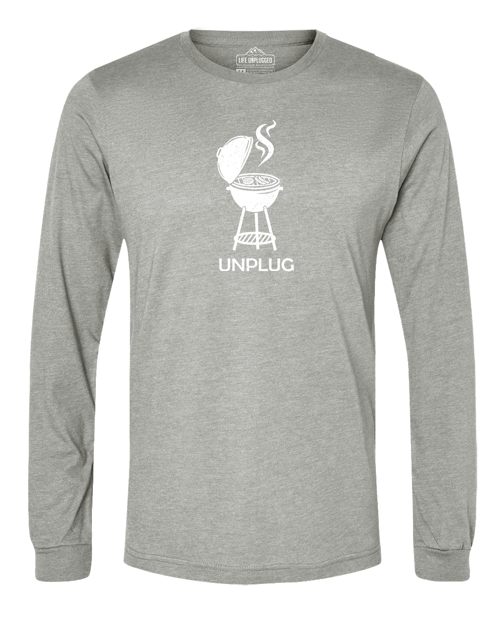 GRILLING Long Sleeve T-Shirt SMALL - ATHLETIC GREY BLOWOUT