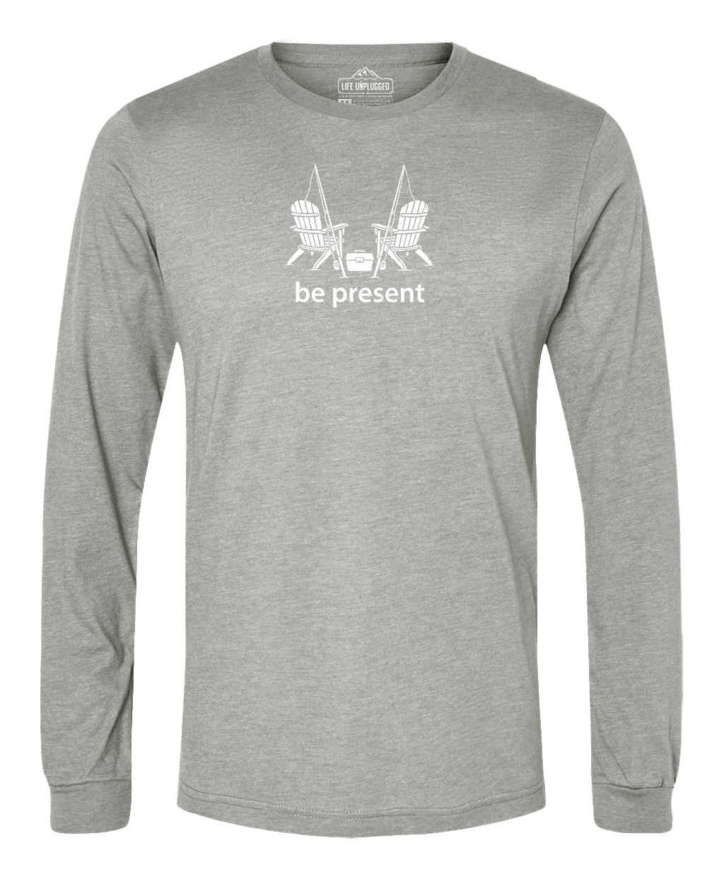 FISHING CHAIRS Long Sleeve T-Shirt MEDIUM - ATHLETIC GREY BLOWOUT