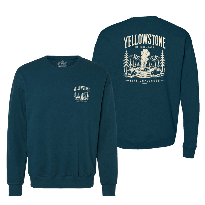 YELLOWSTONE NATIONAL PARK Midweight Super Soft Crewneck