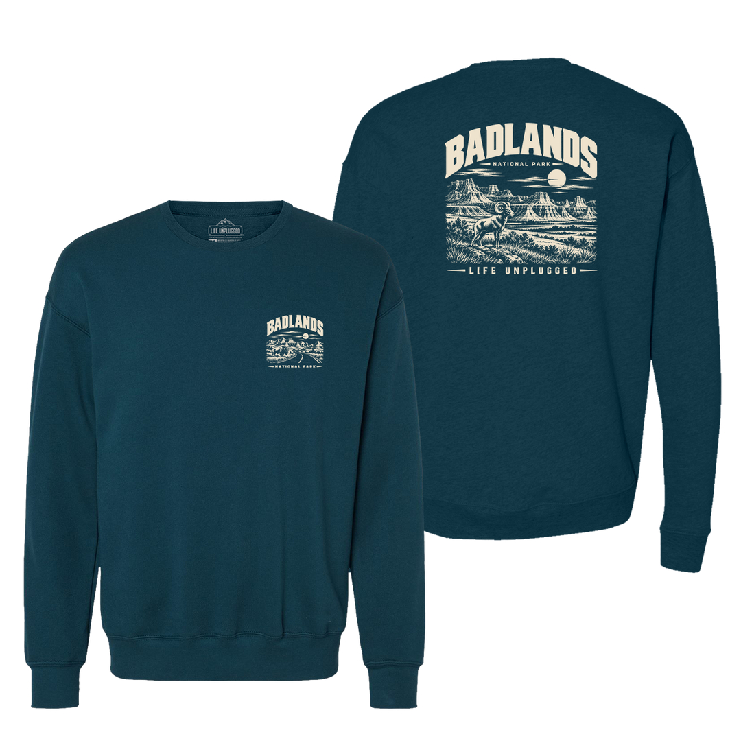 BADLANDS NATIONAL PARK Midweight Super Soft Crewneck