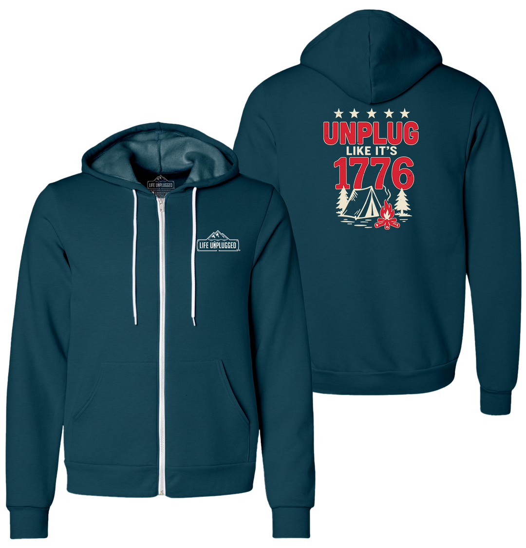 UNPLUG 1776 Supersoft Midweight Zip Up Hoodie