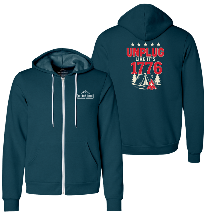 UNPLUG 1776 Supersoft Midweight Zip Up Hoodie