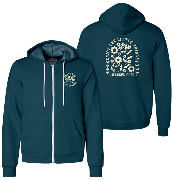 ENJOY THE LITTLE THINGS Supersoft Midweight Zip Up Hoodie