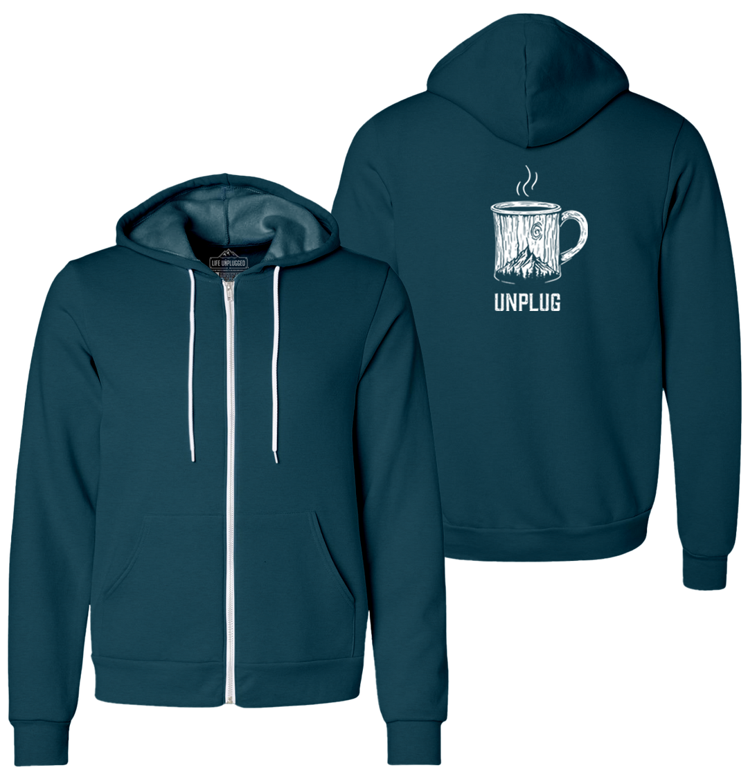 WOODEN COFFEE MUG Supersoft Midweight Zip Up Hoodie