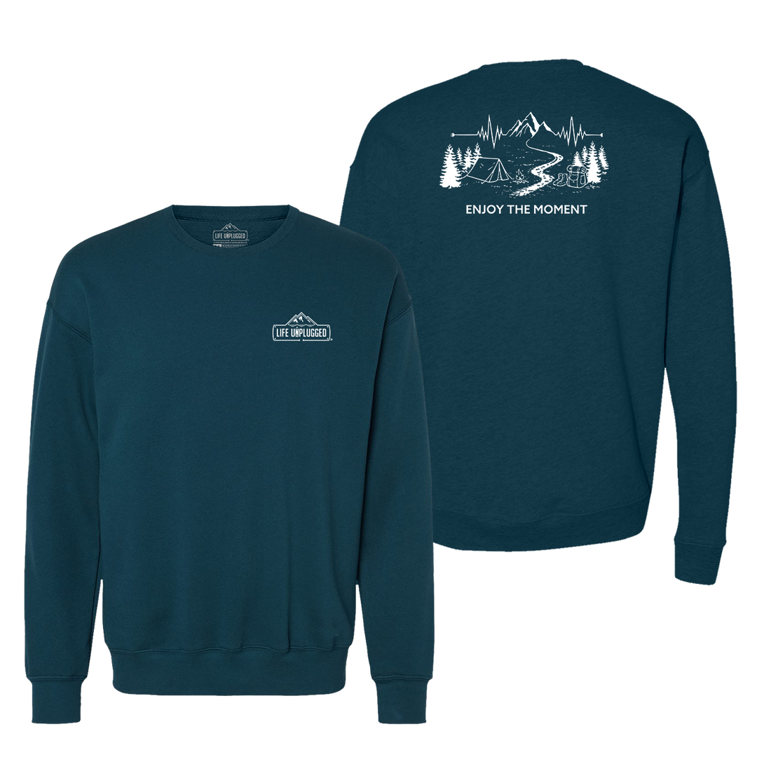 ENJOY THE MOMENT (MOUNTAIN SCENE) Midweight Super Soft Crewneck