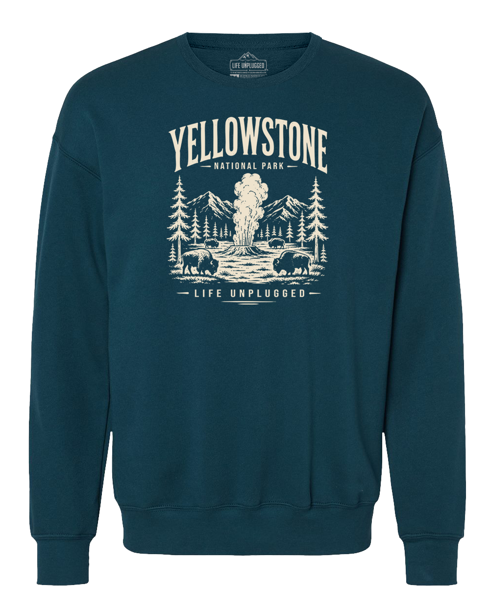 YELLOWSTONE NATIONAL PARK Midweight Super Soft Crewneck
