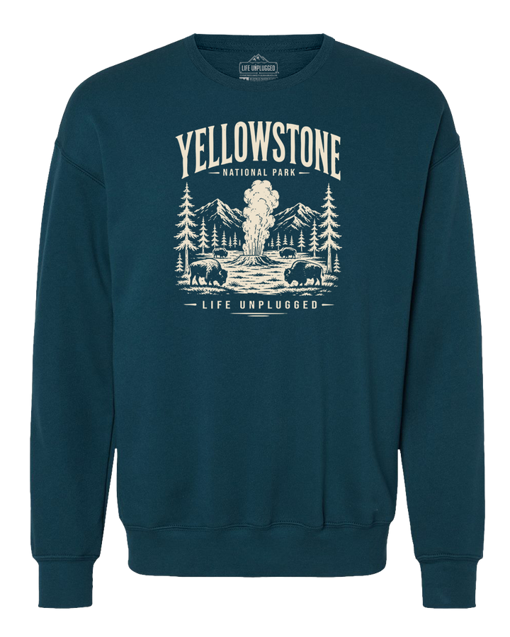YELLOWSTONE NATIONAL PARK Midweight Super Soft Crewneck