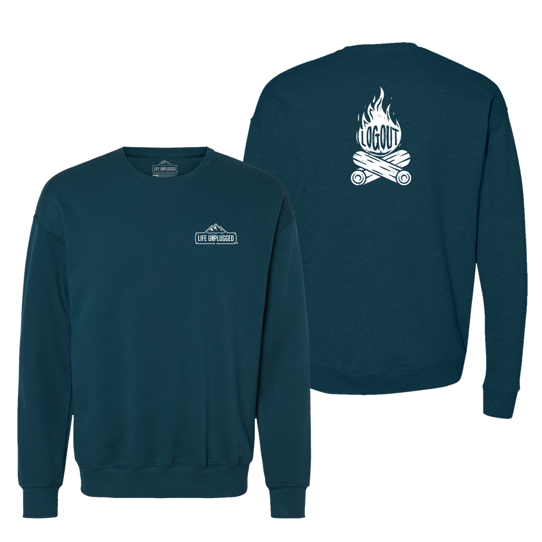 Log Out Campfire Midweight Super Soft Crewneck Sweatshirt