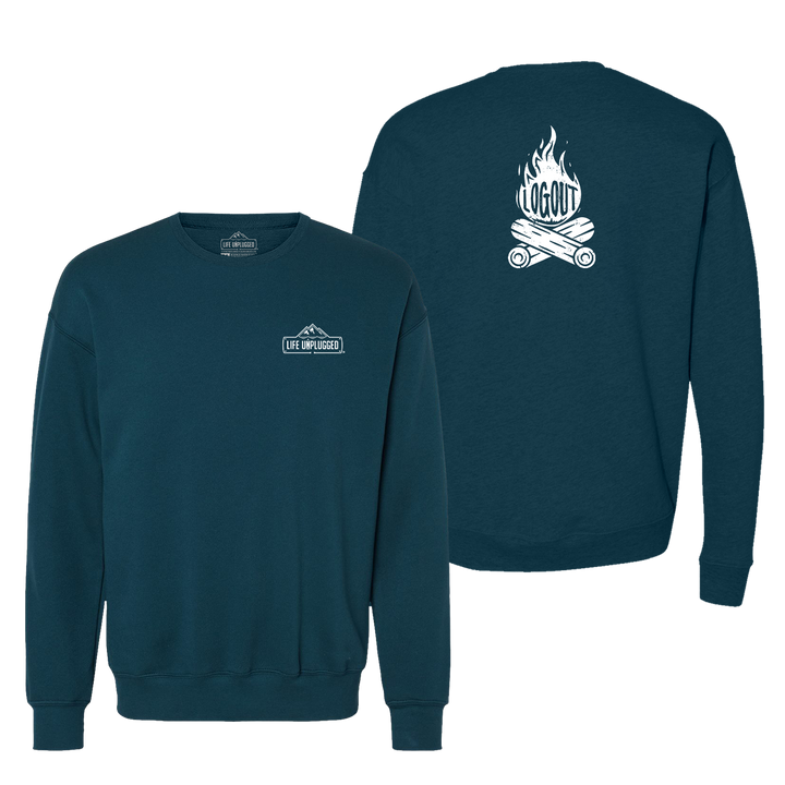 Log Out Campfire Midweight Super Soft Crewneck Sweatshirt
