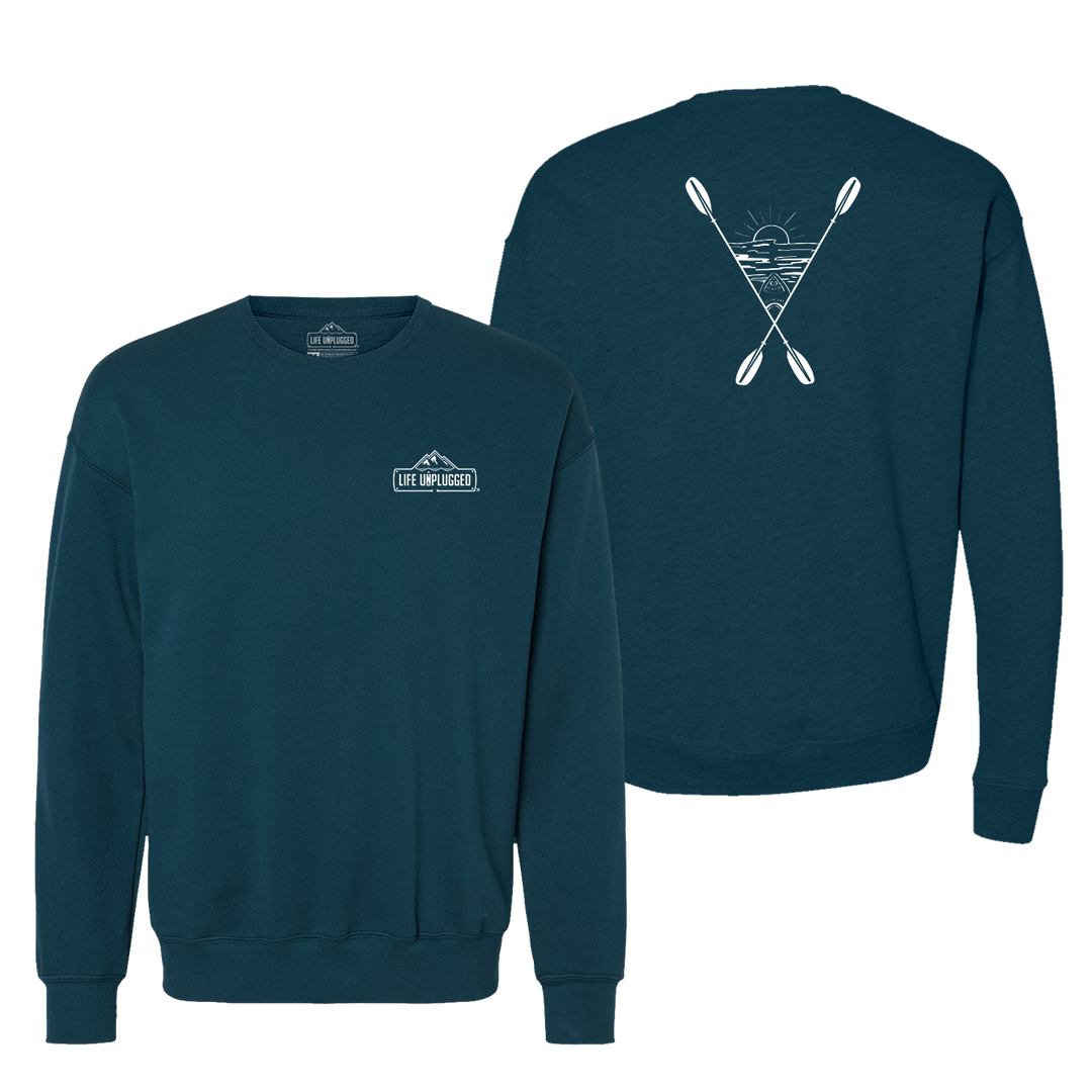 Kayaking Into The Sunset Midweight Super Soft Crewneck Sweatshirt