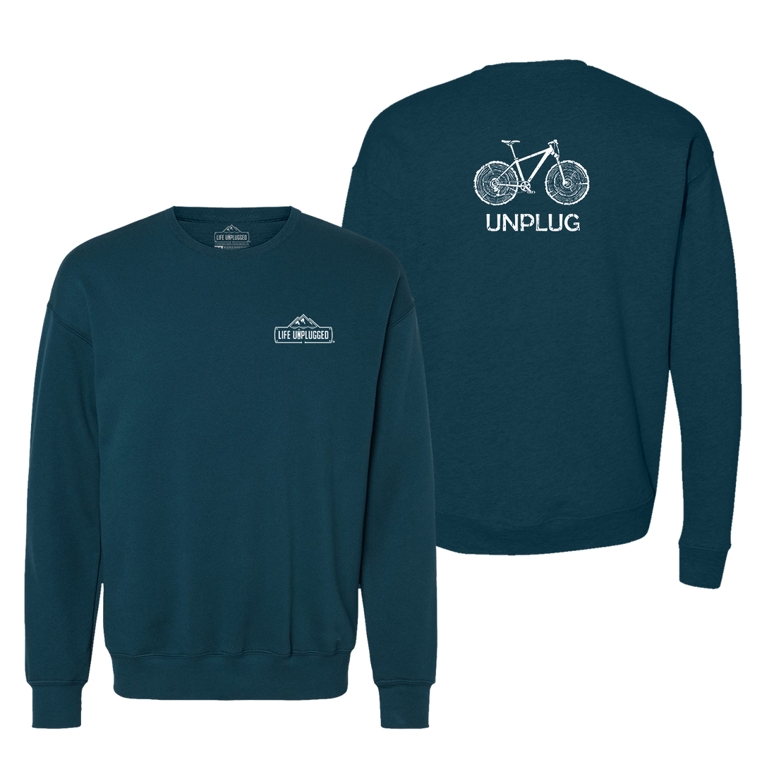 Mountain Bike Tree Stumps Midweight Super Soft Crewneck Sweatshirt