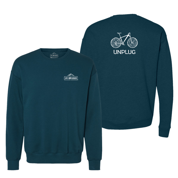 Mountain Bike Tree Stumps Midweight Super Soft Crewneck Sweatshirt
