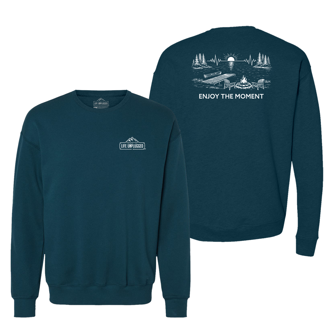 ENJOY THE MOMENT (LAKE SCENE) Midweight Super Soft Crewneck