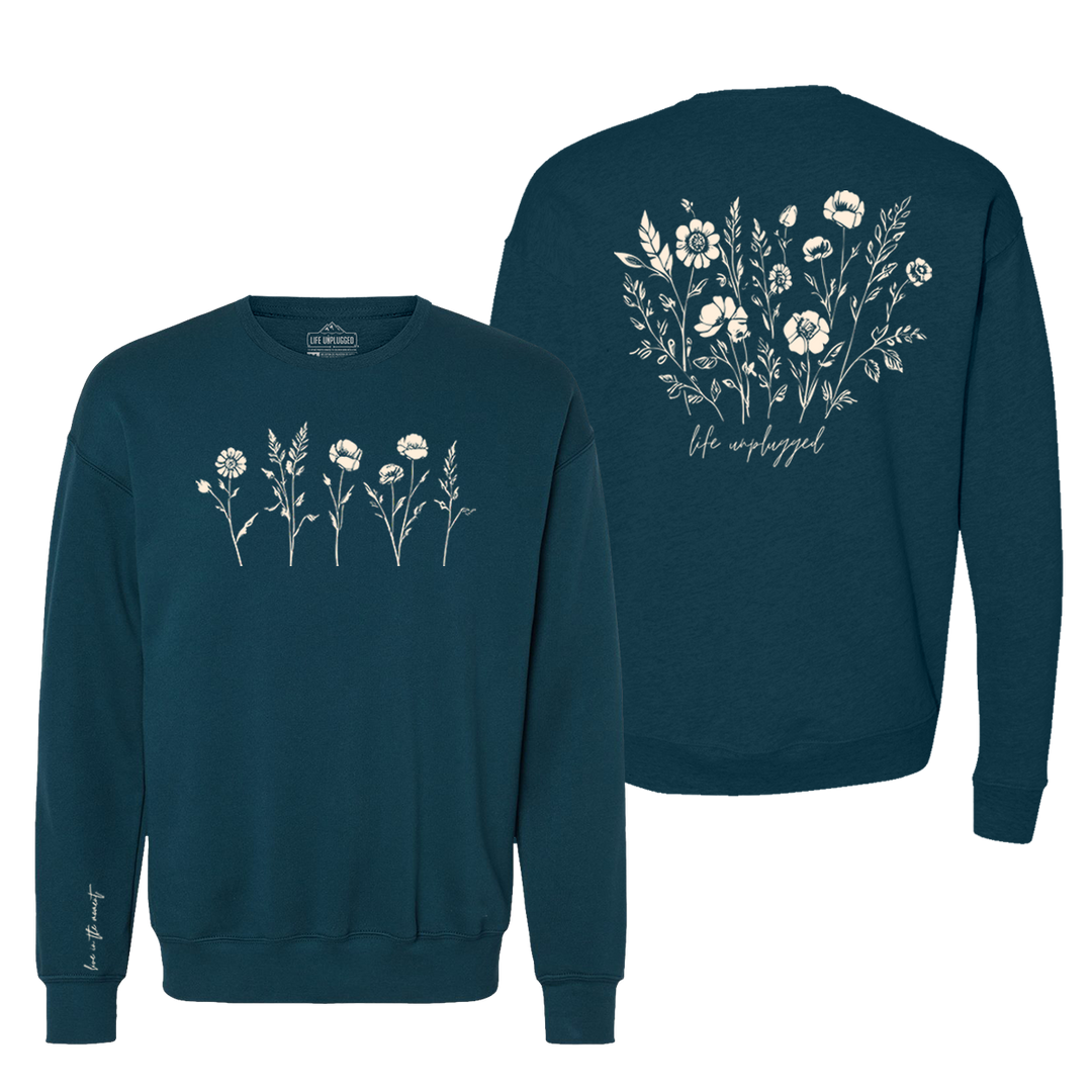 Live in the Moment Wildflower Midweight Super Soft Crewneck