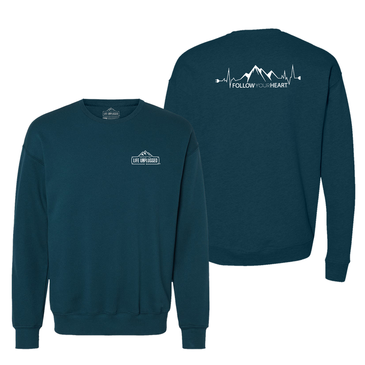 Follow Your Heart Midweight Super Soft Crewneck Sweatshirt