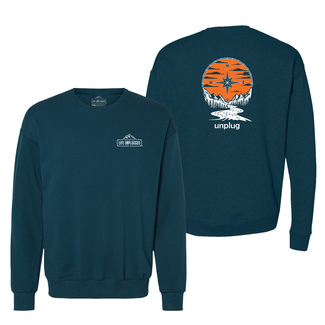 Compass Sunset Midweight Super Soft Crewneck Sweatshirt