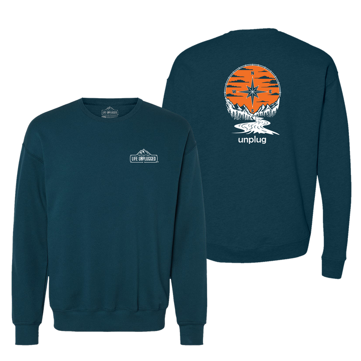 Compass Sunset Midweight Super Soft Crewneck Sweatshirt