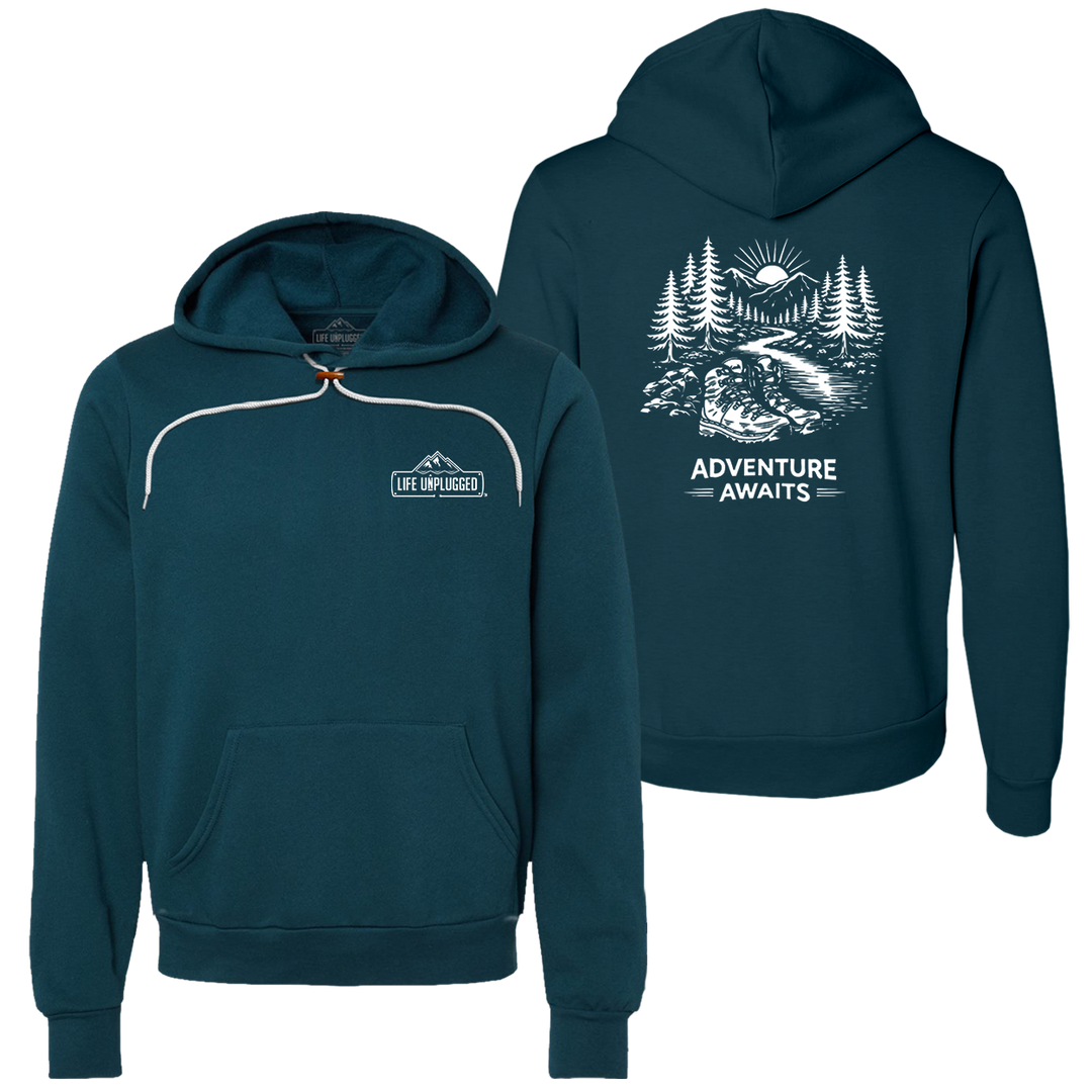 ADVENTURE AWAITS Super Soft Hoodie