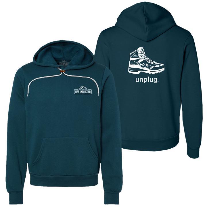 Hiking Boot Mountain Scene Super Soft Hoodie