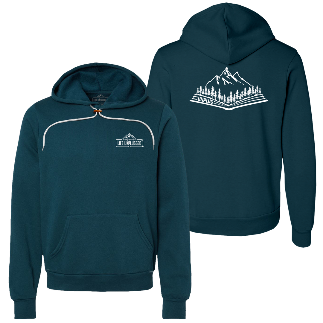 Open Book Mountain Scene Super Soft Hoodie