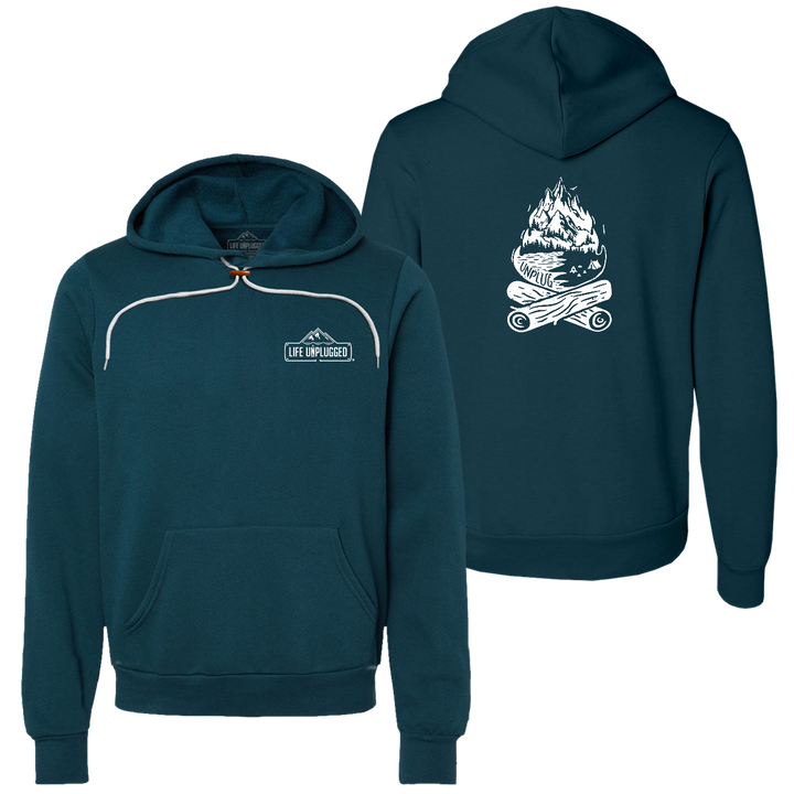 Campfire Mountain scene Super Soft Hoodie