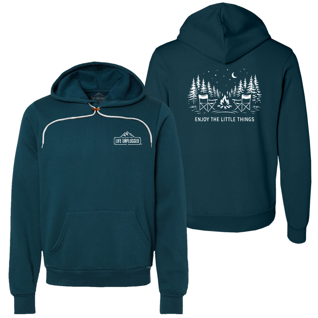 Enjoy The Little Things Campfire scene Super Soft Hoodie