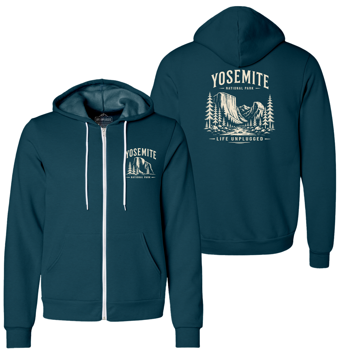 YOSEMITE NATIONAL PARK Supersoft Midweight Zip Up Hoodie