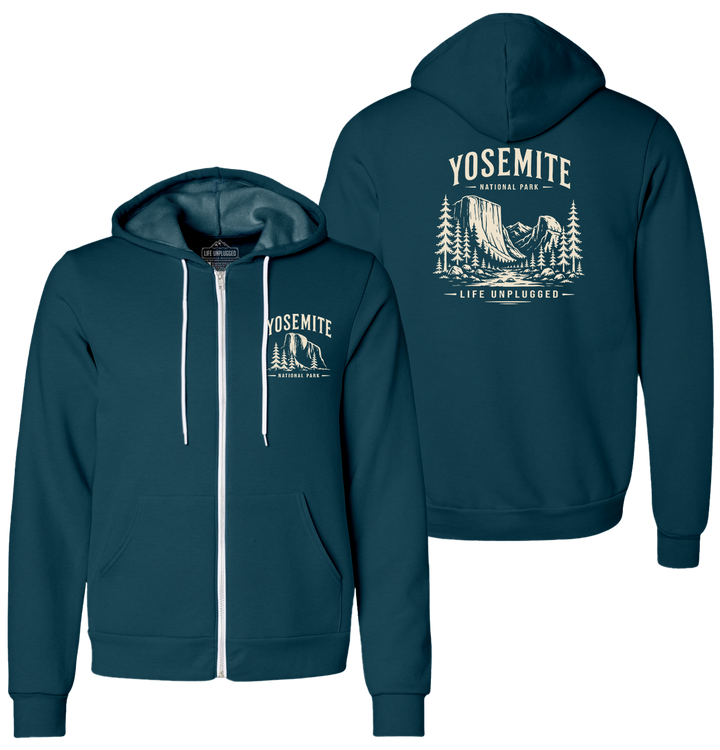 YOSEMITE NATIONAL PARK Supersoft Midweight Zip Up Hoodie