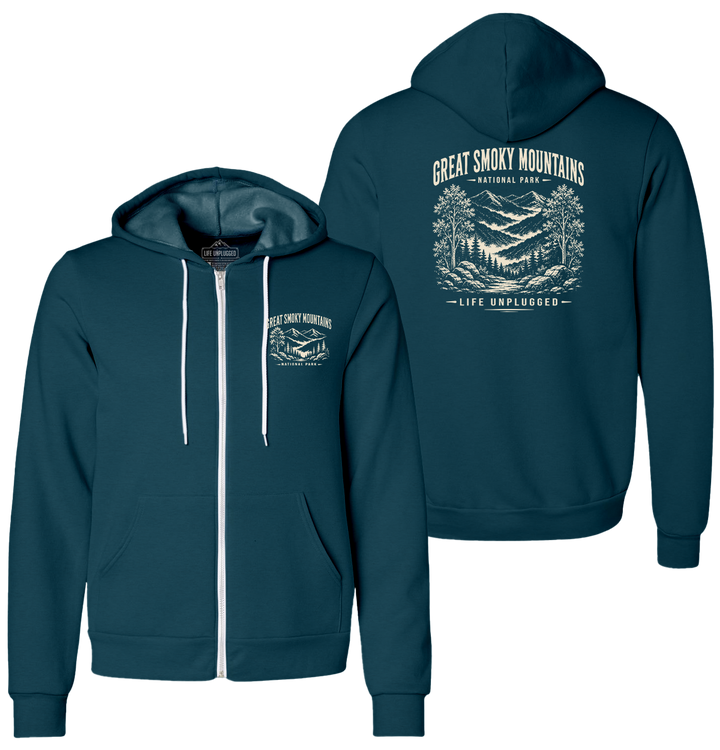 GREAT SMOKY MOUNTAINS NATIONAL PARK Supersoft Midweight Zip Up Hoodie
