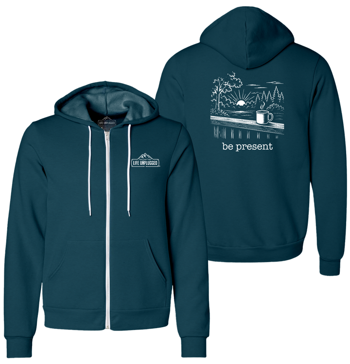 BACK PORCH COFFEE Supersoft Midweight Zip Up Hoodie