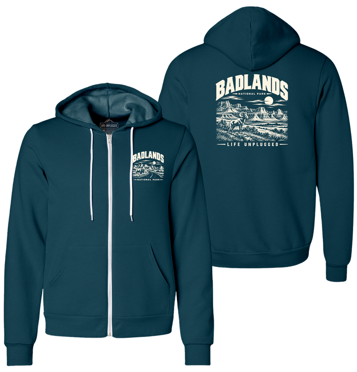 BADLANDS NATIONAL PARK Supersoft Midweight Zip Up Hoodie