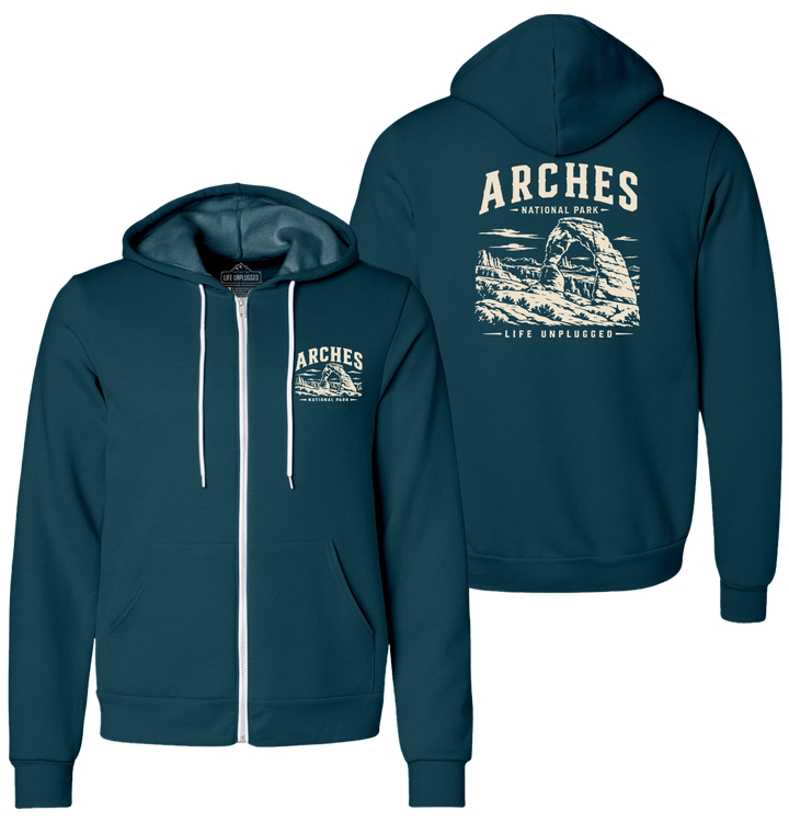 ARCHES NATIONAL PARK Supersoft Midweight Zip Up Hoodie