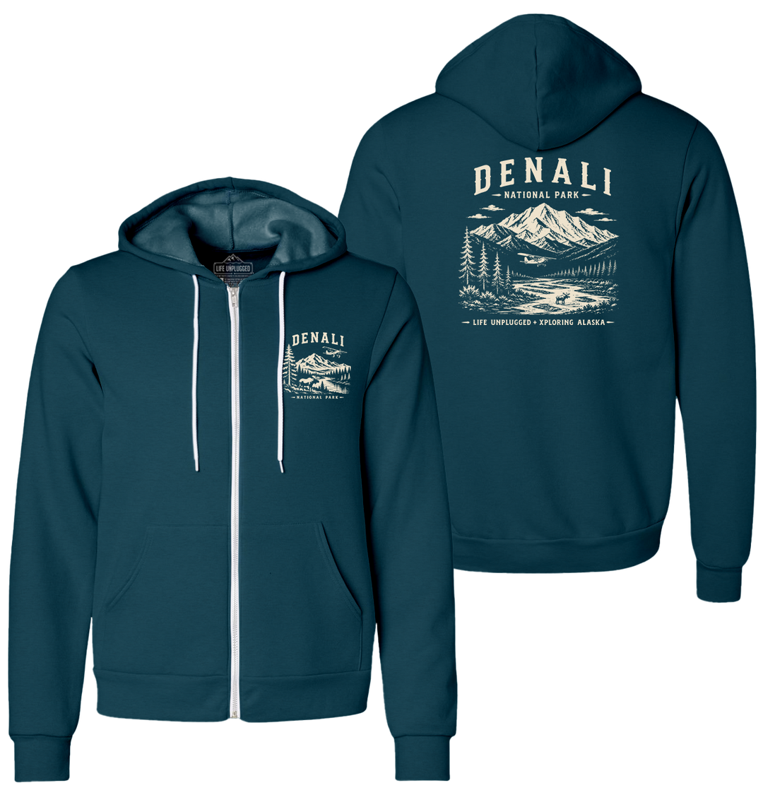 DENALI NATIONAL PARK Supersoft Midweight Zip Up Hoodie