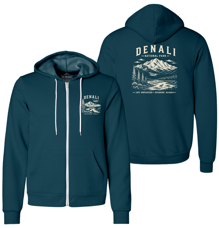DENALI NATIONAL PARK Supersoft Midweight Zip Up Hoodie