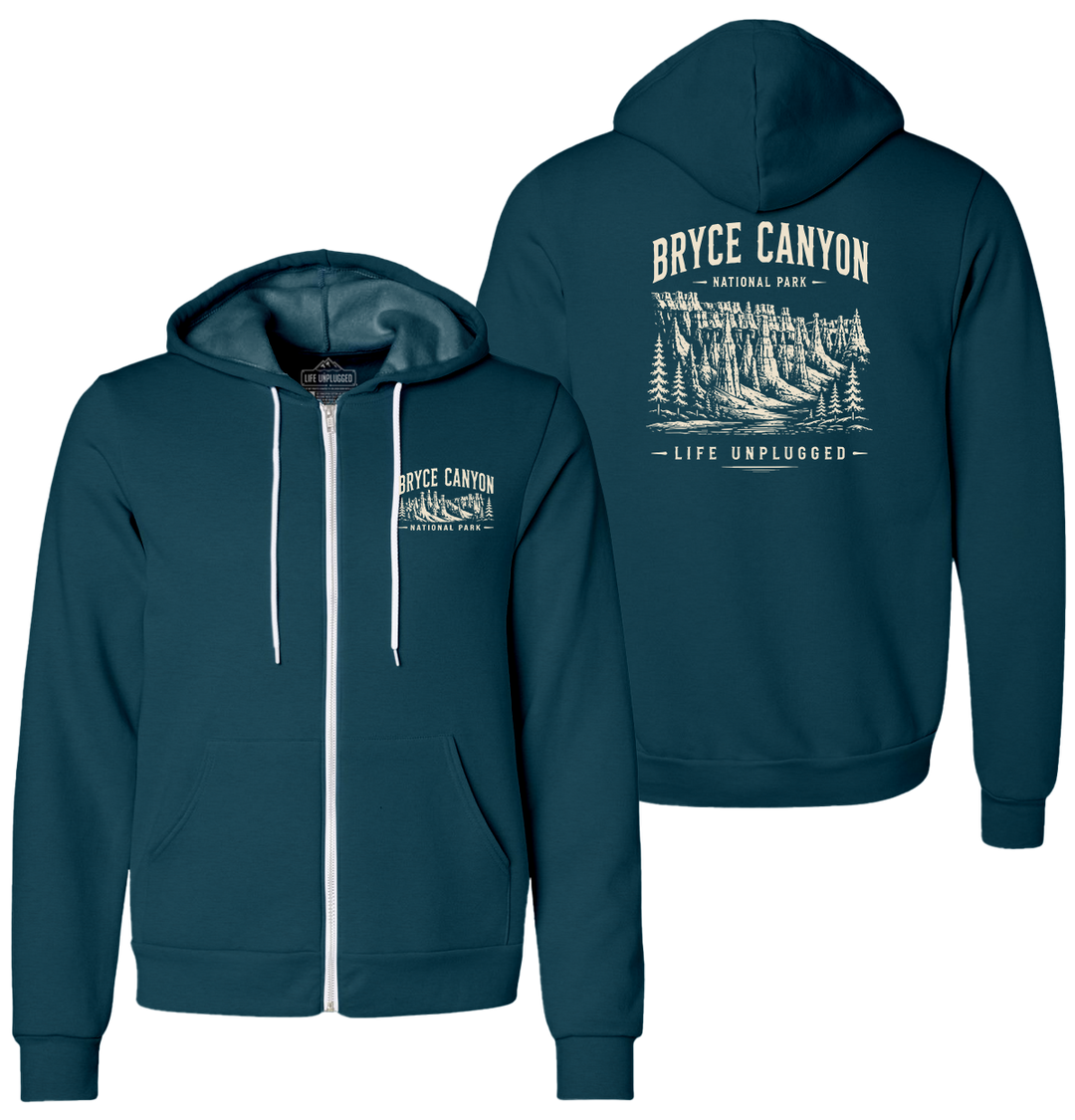 BRYCE CANYON NATIONAL PARK Supersoft Midweight Zip Up Hoodie