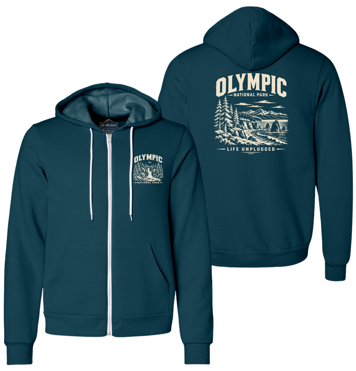 OLYMPIC NATIONAL PARK Supersoft Midweight Zip Up Hoodie