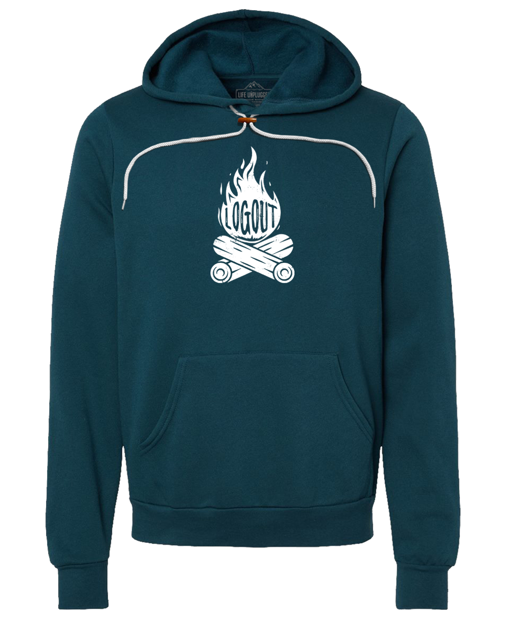 Log Out Campfire Premium Super Soft Hooded Sweatshirt - Life Unplugged