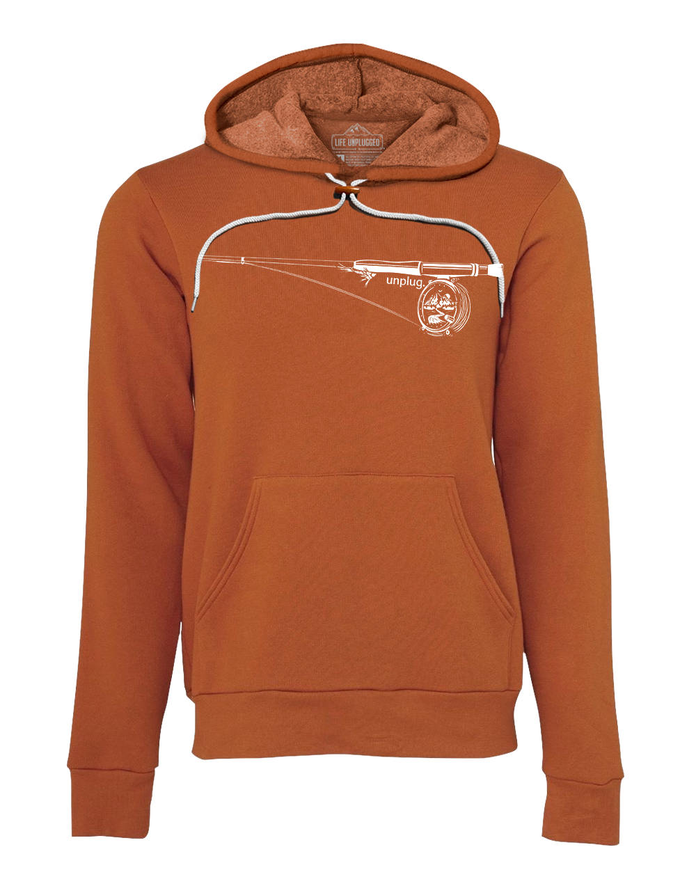Fly Fishing Mountain Scene Super Soft Hoodie