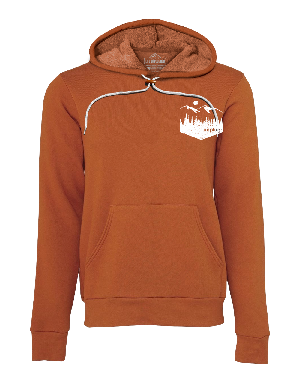 Unplug Mountain Left Chest Pocket Super Soft Hoodie