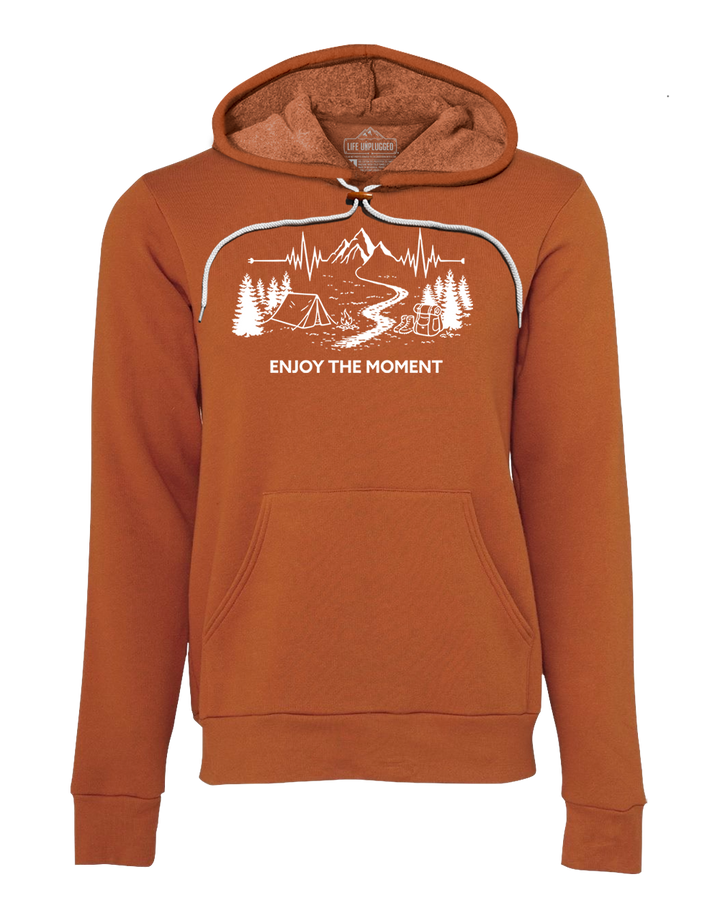 ENJOY THE MOMENT (MOUNTAIN SCENE) Super Soft Hoodie