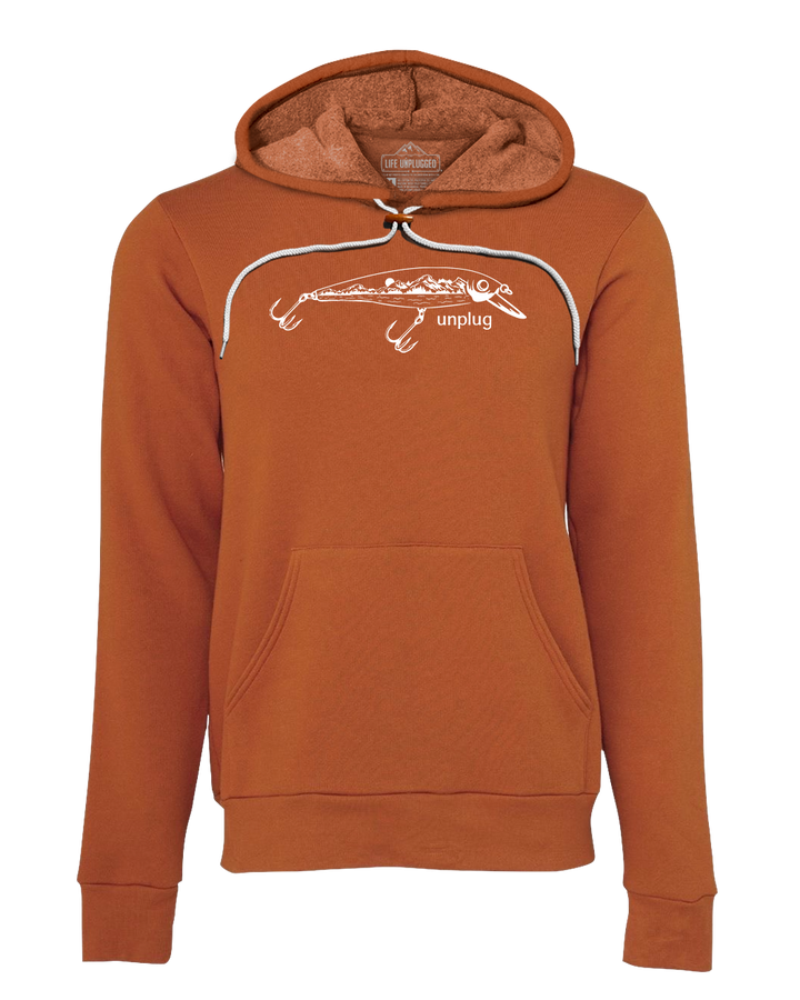 Fishing Lure Mountain Scene Super Soft Hoodie