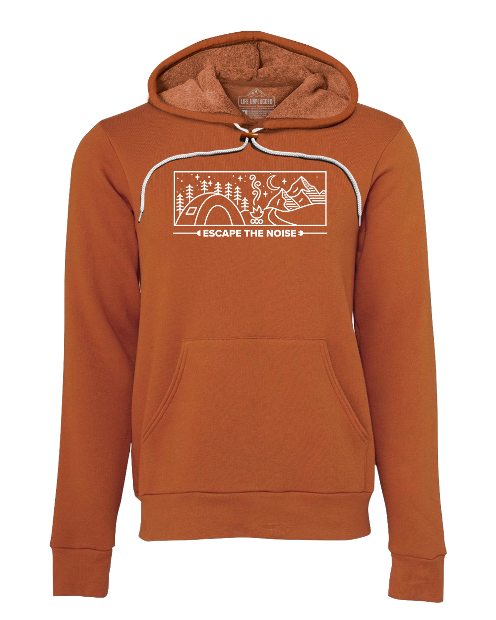 Escape The Noise Camping Scene Super Soft Hoodie