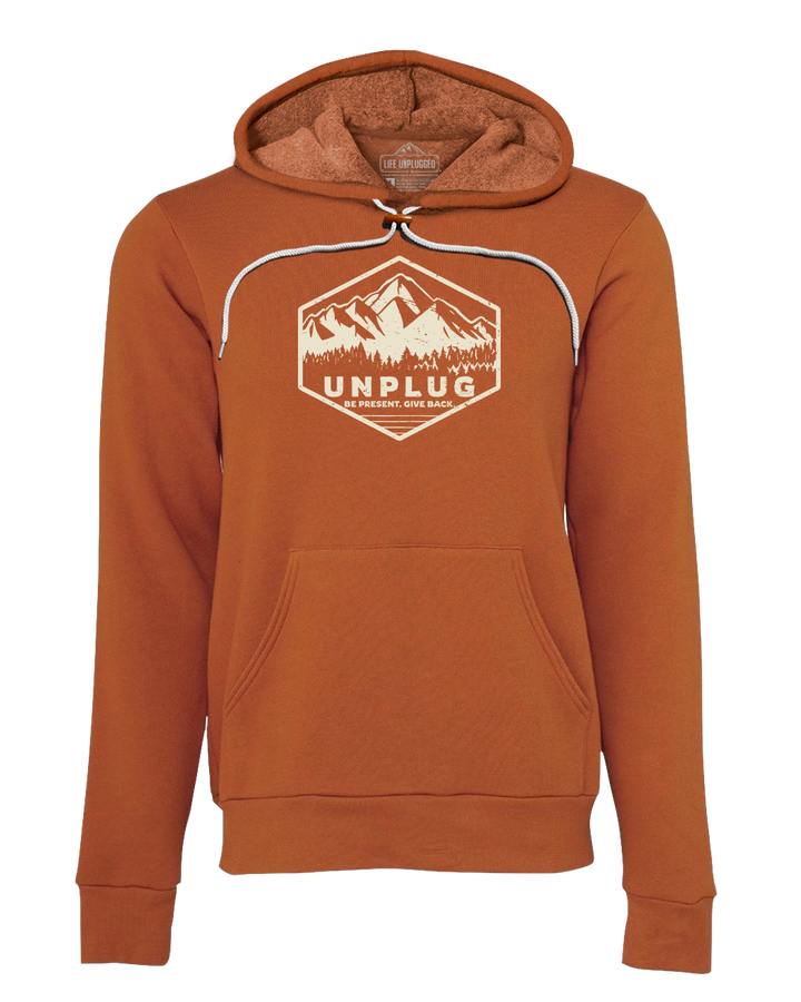 Unplug Mountain Badge Super Soft Hoodie