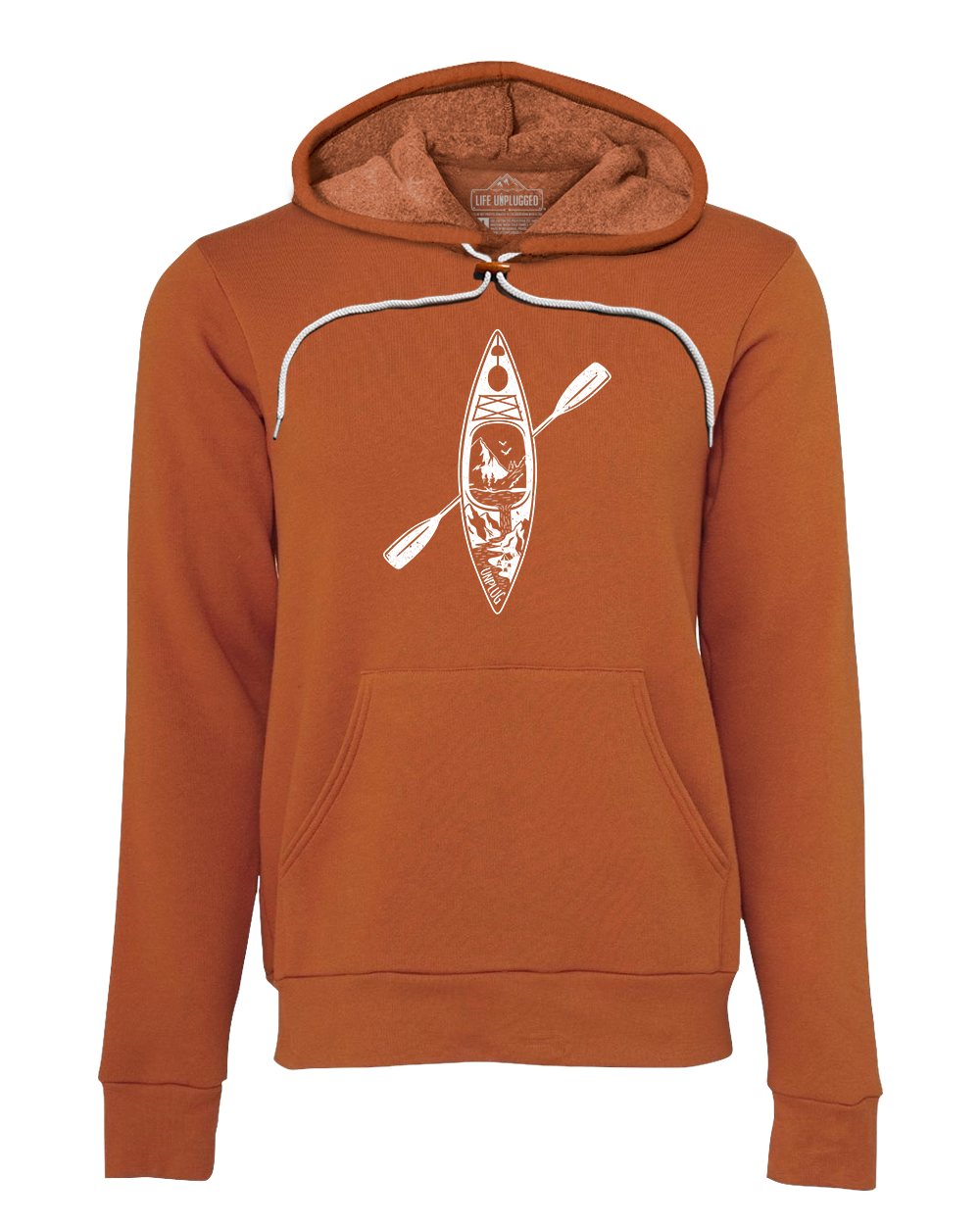 Kayak Mountain Scene Super Soft Hoodie