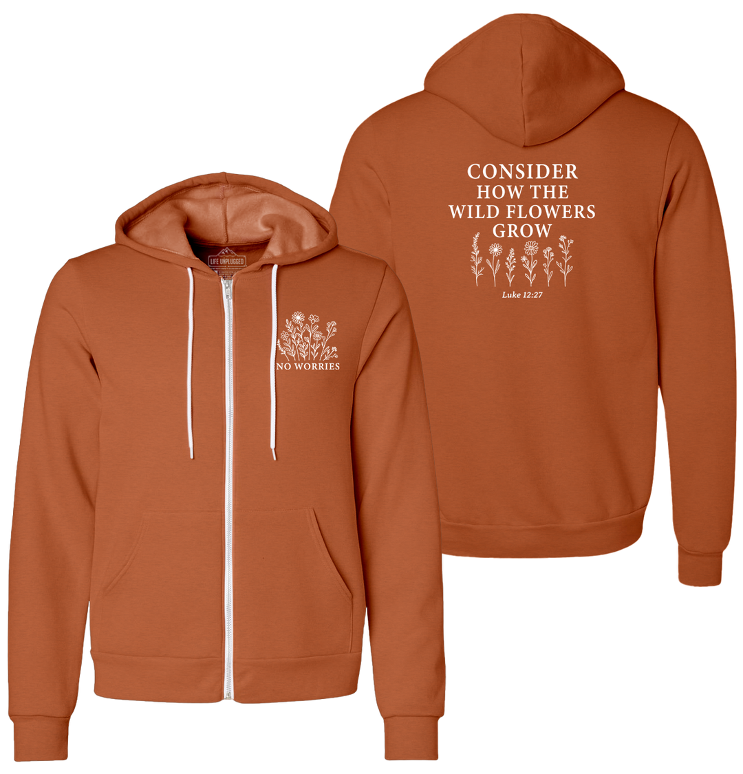 Consider the Wildflowers Supersoft Midweight Zip Up Hoodie