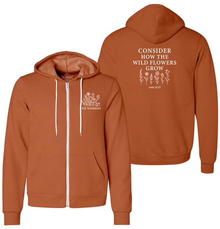Consider the Wildflowers Supersoft Midweight Zip Up Hoodie