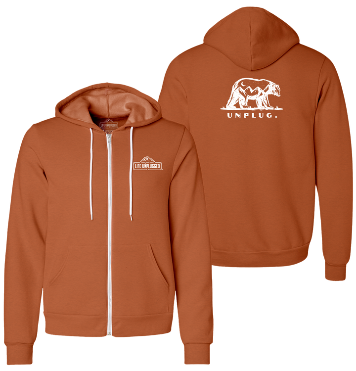 BEAR MOUNTAIN SCENE Supersoft Midweight Zip Up Hoodie