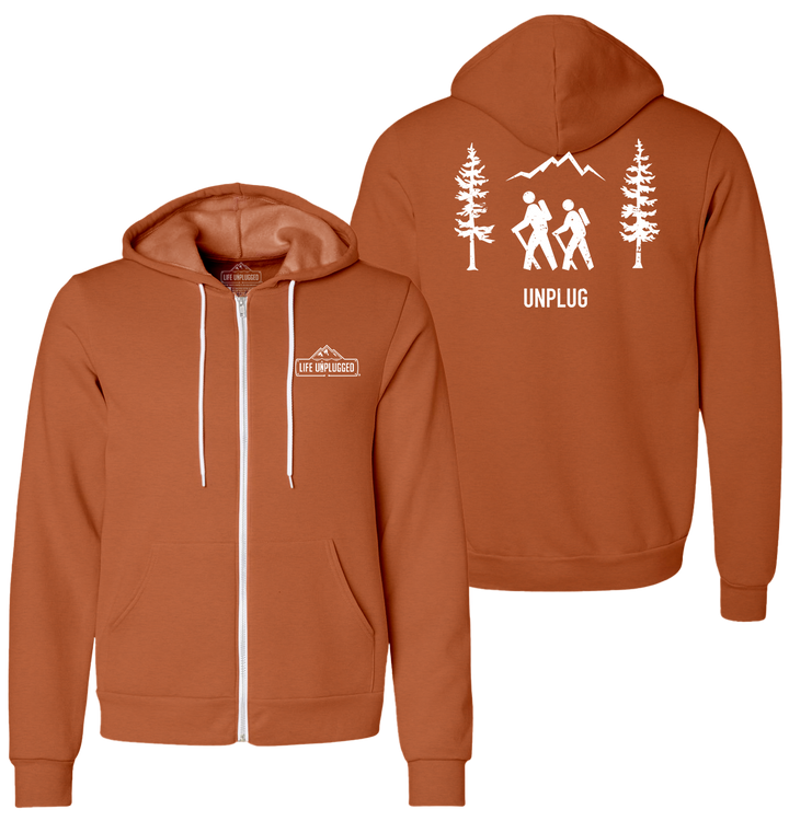 HIKING SCENE Supersoft Midweight Zip Up Hoodie