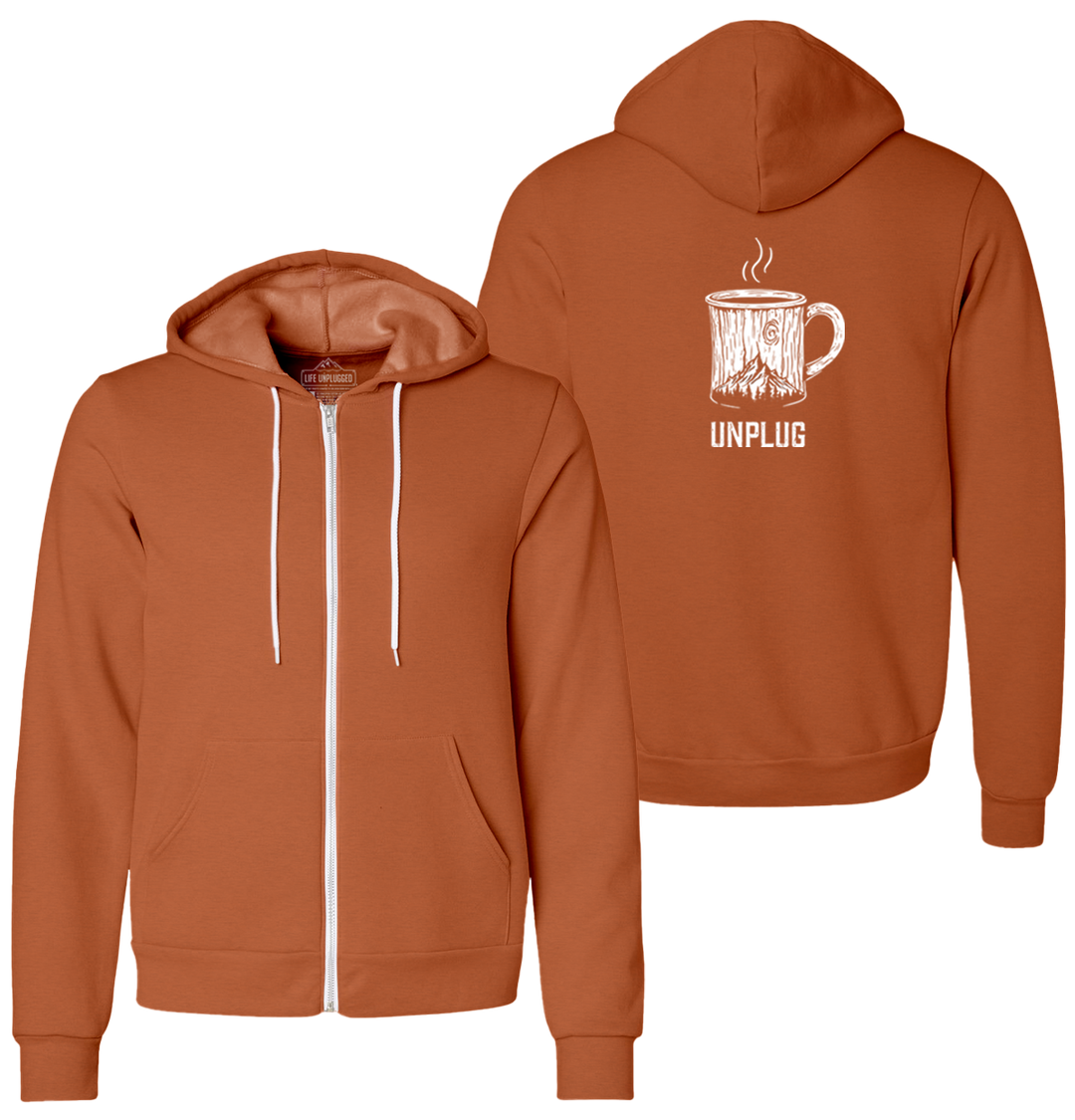 WOODEN COFFEE MUG Supersoft Midweight Zip Up Hoodie